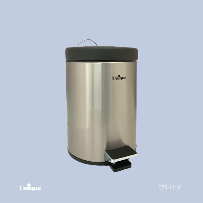 سطل زباله 5 لیتری پدالی استیل یونیک درب آرام بند کد UN-4310