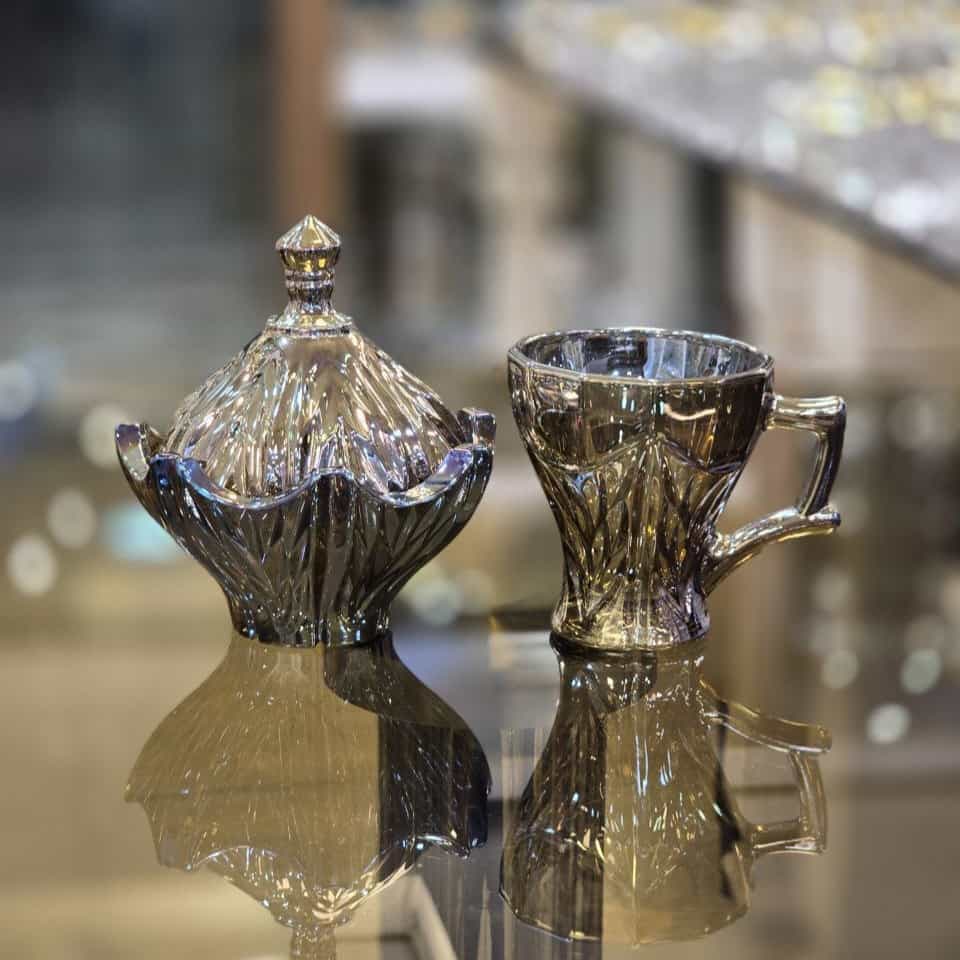 سرویس پذیرایی الیزه ارغوانی پایه دار کد Eliz-argh06 — تصویر ۸
