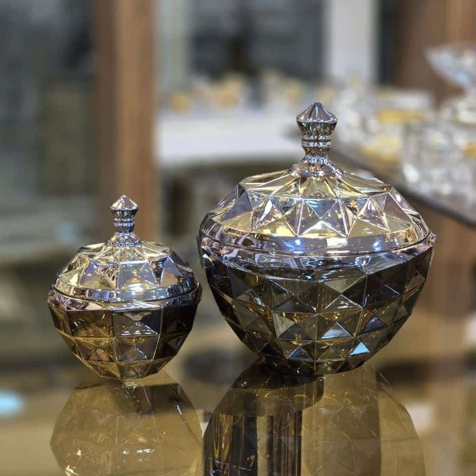 سرویس پذیرایی آکوامارین ارغوانی پایه دار کد Aqu-argh06 — تصویر ۶