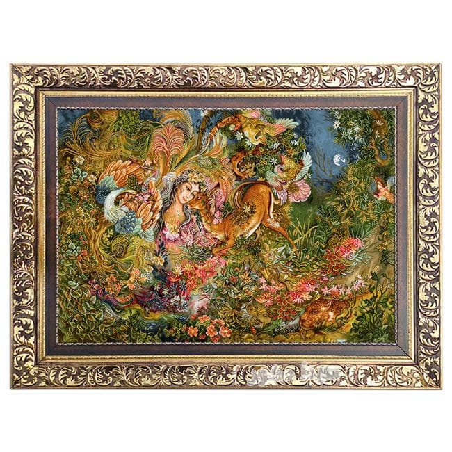 تابلو فرش ماشینی مینیاتور دایره هستی – 5810