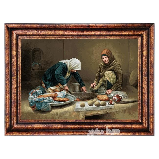 تابلو فرش ماشینی نان پز روستا – 3325
