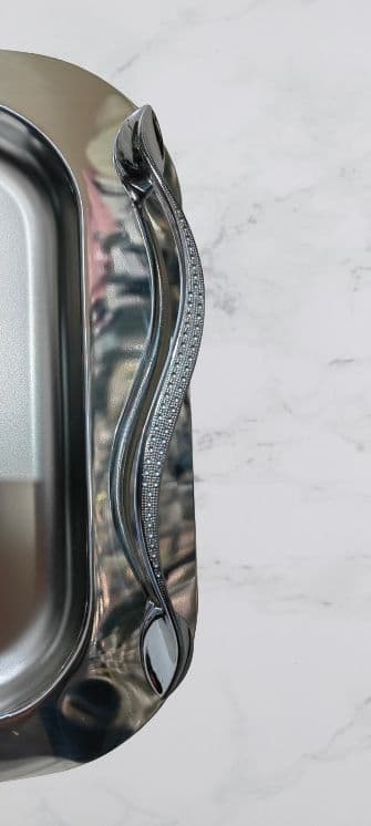 سینی استیل ضدخش سیلا مستطیل کد 210 — تصویر ۳