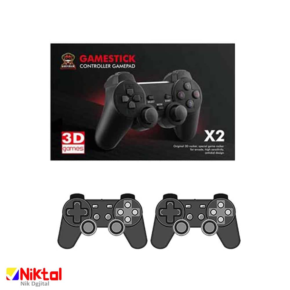 کنسول گیم استیک مدل X2 – بیش از 30,000 بازی کلاسیک با اتصال HDMI و دسته بیسیم — تصویر ۳
