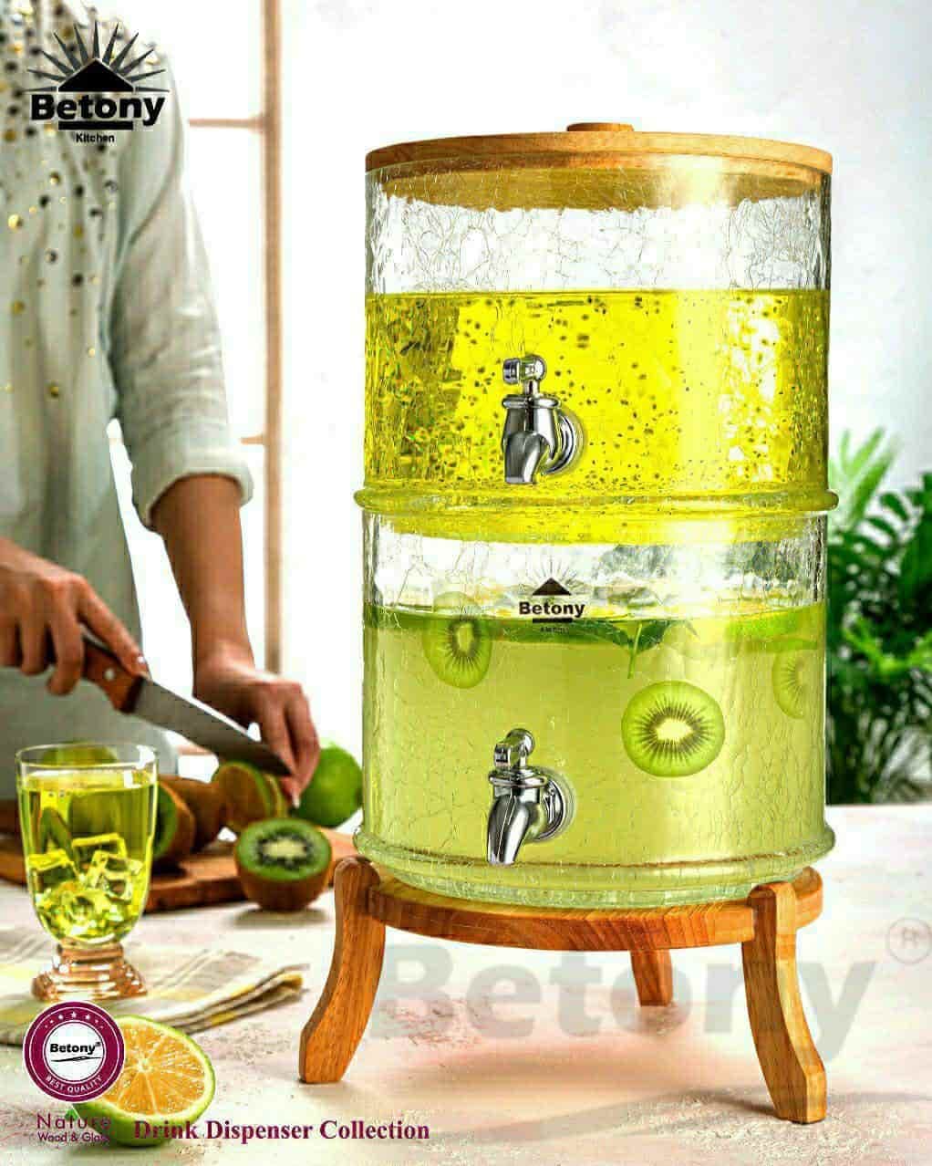 کلمن شربت مدل لوتوس طرح الماس دوطبقه 8 لیتری