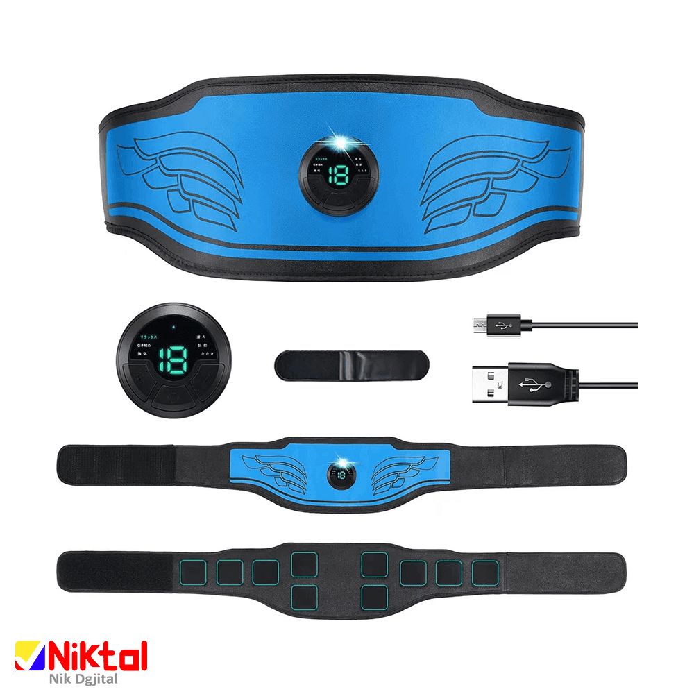 ماساژور شکم و کمر و لاغری آیجویر مدل LFK-AS-056-B | با قابلیت شارژ USB و فناوری ems