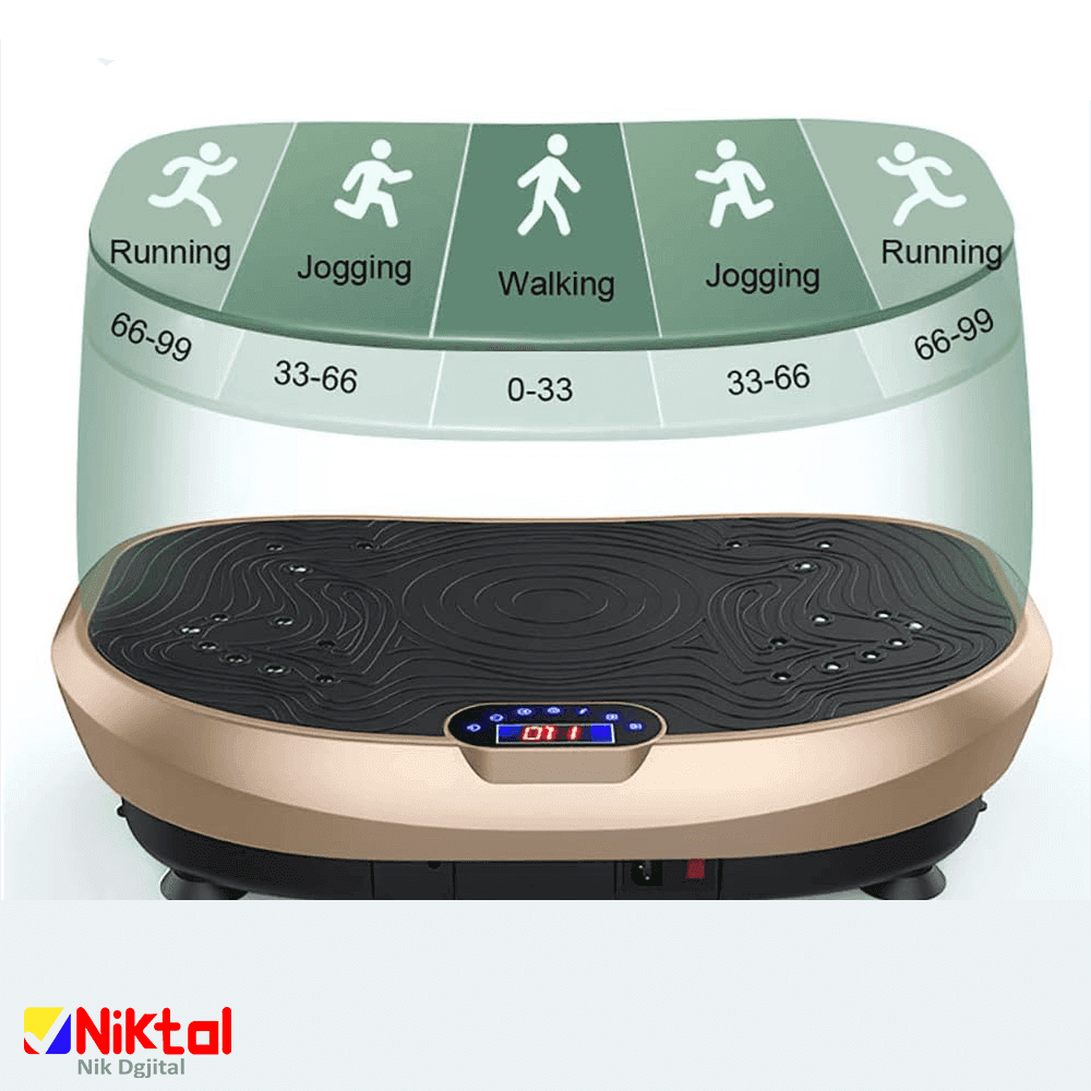 دستگاه ویبراتور لاغری ایستاده آیجویر FR-288 | پخش موسیقی | دارای صفحه نمایش LED و کنترل سرعت با قابلیت تنظیم تا ۹۹ سطح — تصویر ۹