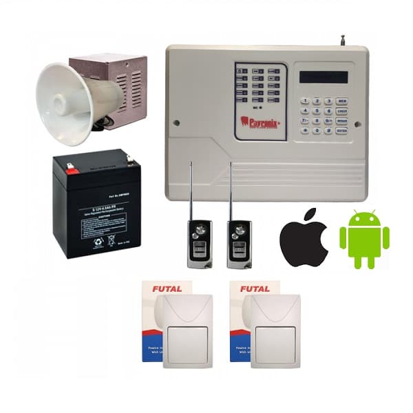پکیج کامل دزدگیر اماکن سیم کارتی پایرونیکس P70 | دو چشمی