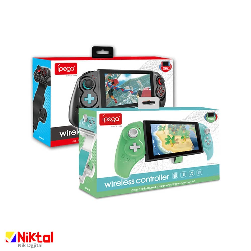 دسته بازی بی‌سیم IPEGA PG-SW029 – سازگار با N-Switch، PS3، اندروید و PC، ژیروسکوپ شش‌محوره و لرزش دوگانه