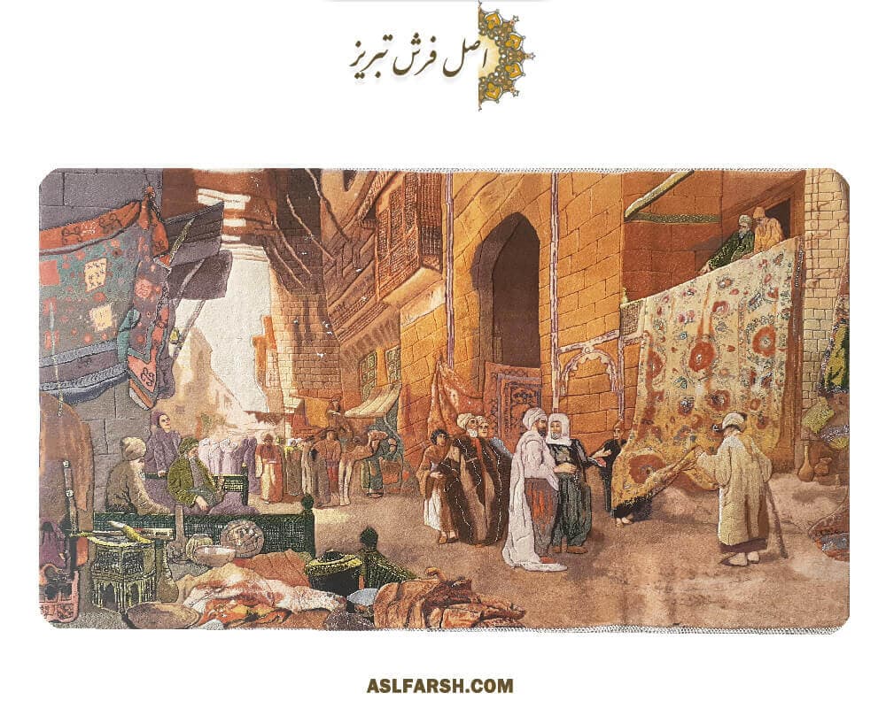 تابلو فرش بازار اورشلیم — تصویر ۳