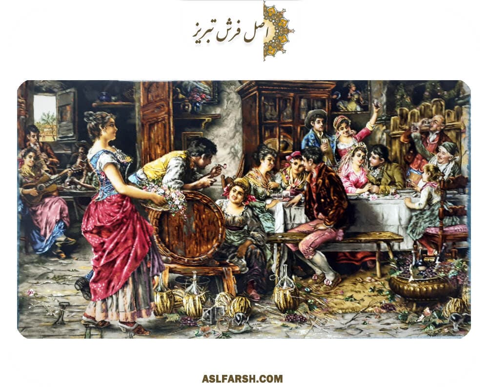 تابلو فرش دستباف کافه روس — تصویر ۲