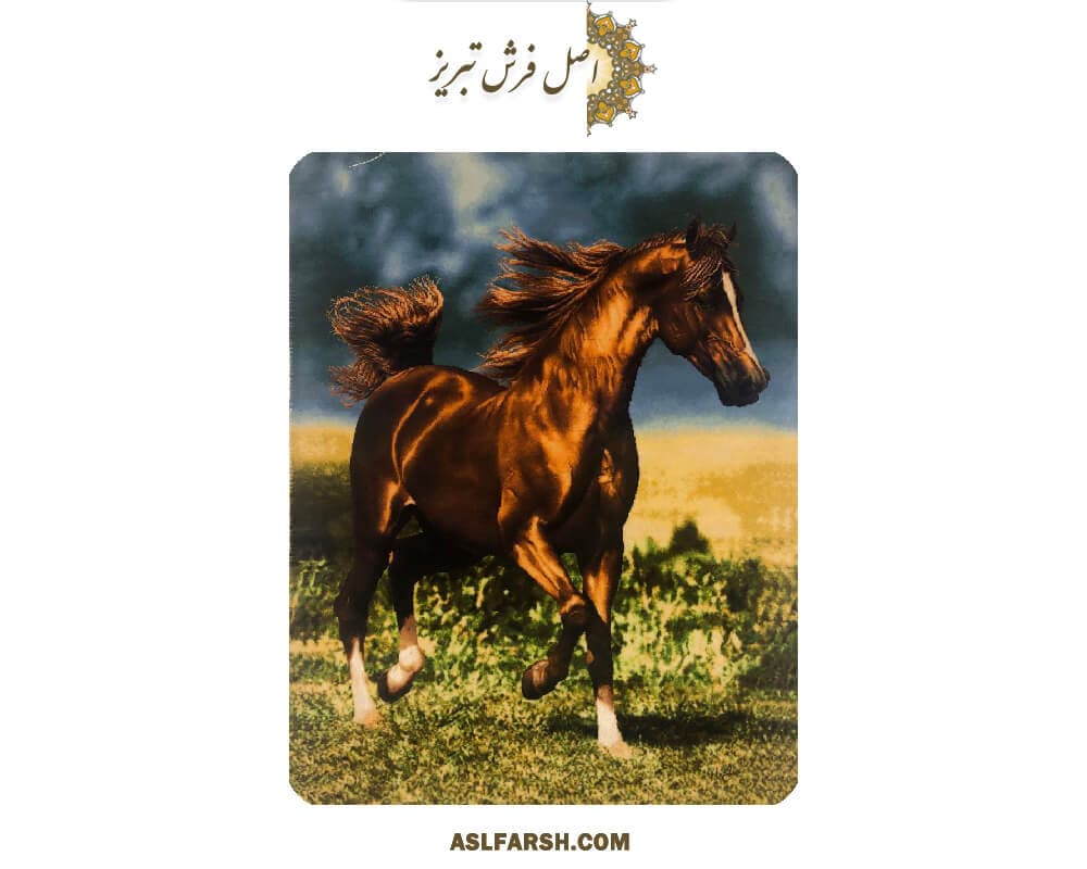 تابلو فرش تک اسب طولی — تصویر ۳