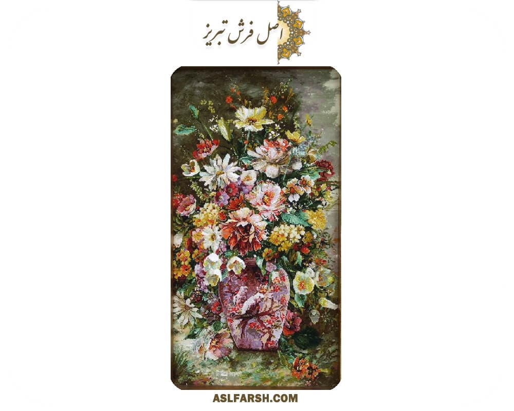 تابلو فرش دستباف گل طوطی — تصویر ۵