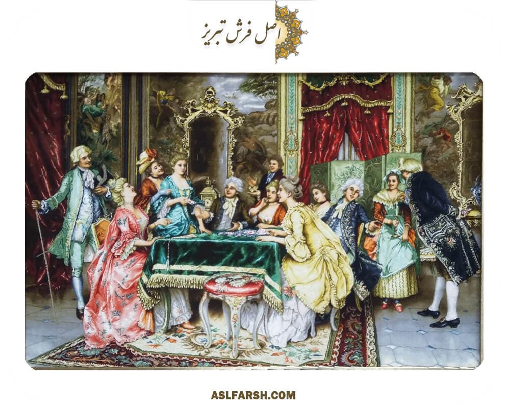 تابلو فرش دستباف پاسور باز