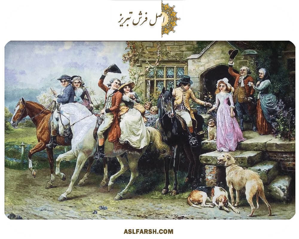 تابلو فرش دستباف بدرقه