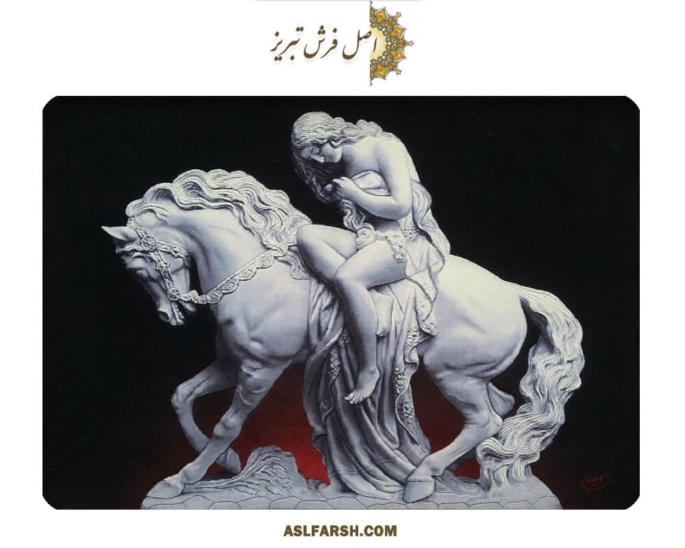 تابلو فرش دستباف لیدی — تصویر ۵