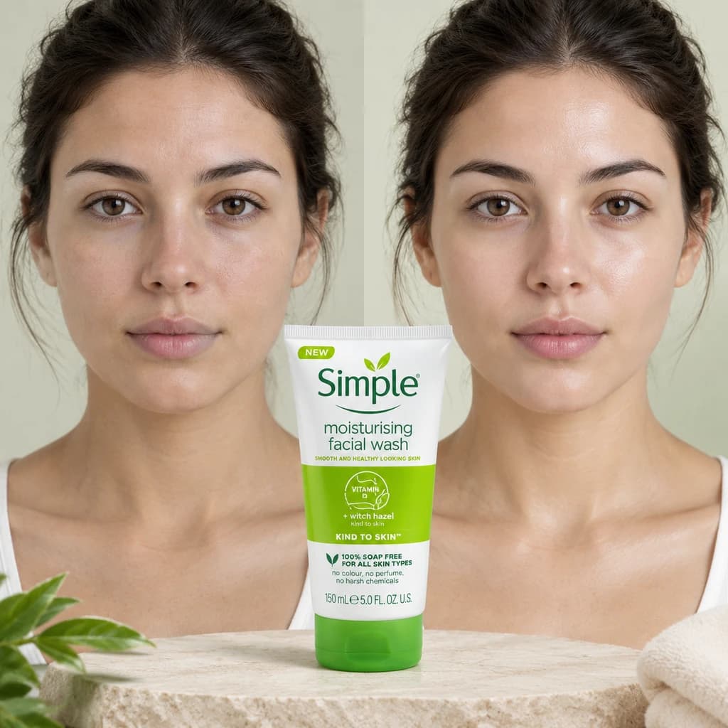 ژل شستشوی مرطوب کننده صورت سیمپل مدل Moisturising — تصویر ۵