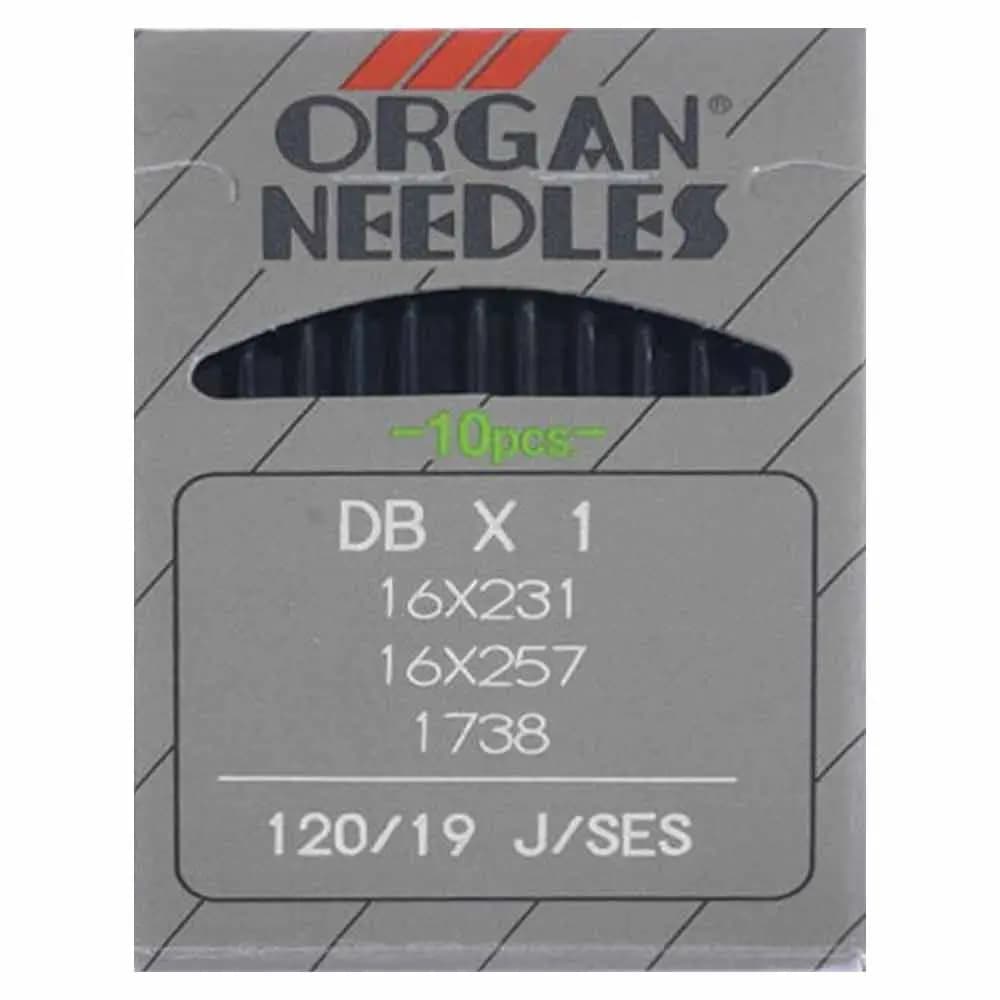 سوزن چرخ خیاطی صنعتی راسته دوز ارگان مدل دی بی DB سایز 19 بسته 10 عددی