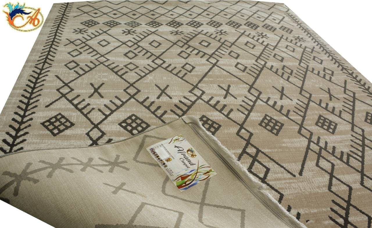 فرش ماشینی افرند 500 شانه گل برجسته طرح مراكشي کد 6630 — تصویر ۳