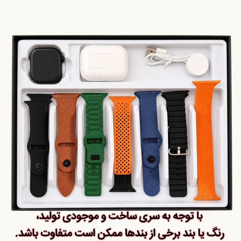 ساعت هوشمند 46 میلی متری مدل پلاس با بند سیلیکونی به همراه هدفون بلوتوثی — تصویر ۵