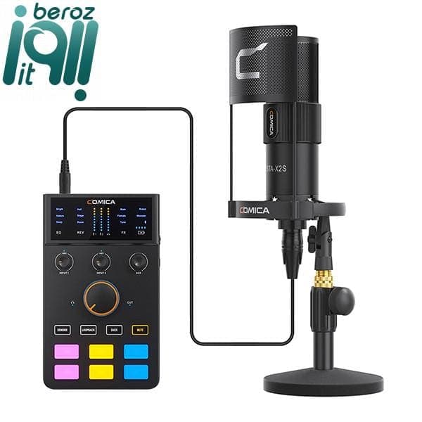 کیت میکروفون و کارت صدا کامیکا مدل ADCaster C1-K1 (گارانتی اصلی کامیکا در ایران) «اورجینال ارسال 1 ساعته»