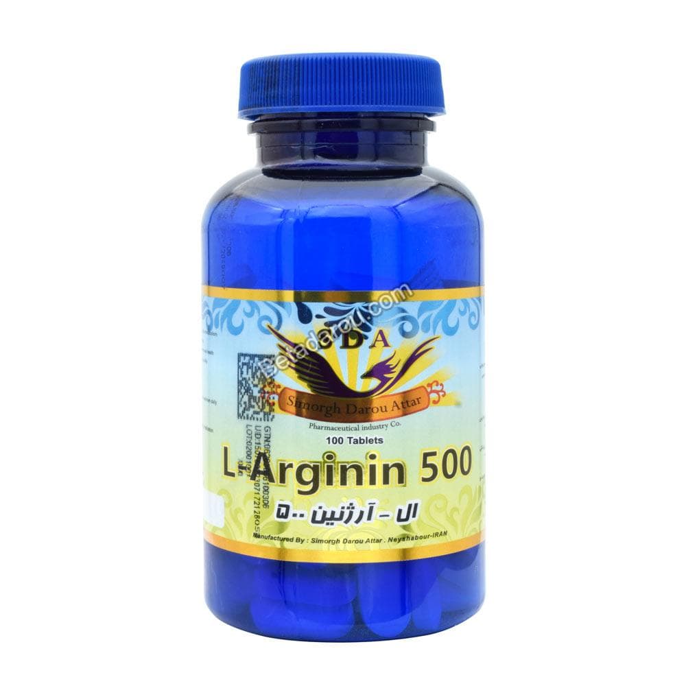 قرص ال-آرژنین 500 میلی گرم سیمرغ دارو عطار 100 عددی
