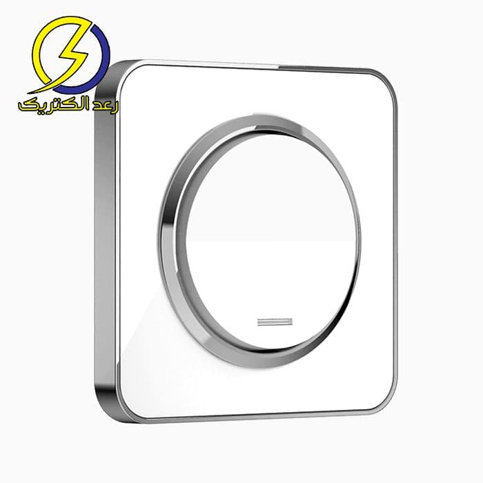 کلید و پریز اسپیناس متال سیلور زه سفید میانی سفید ایران الکتریک — تصویر ۶