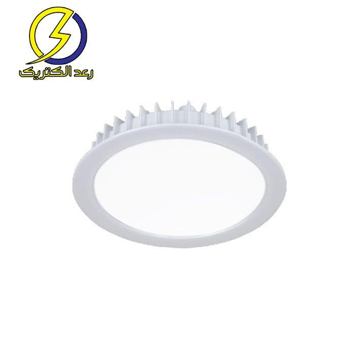 چراغ LED دانلایت آریانا توکار دهانه 10 سانتی متری 12 وات مازی نور