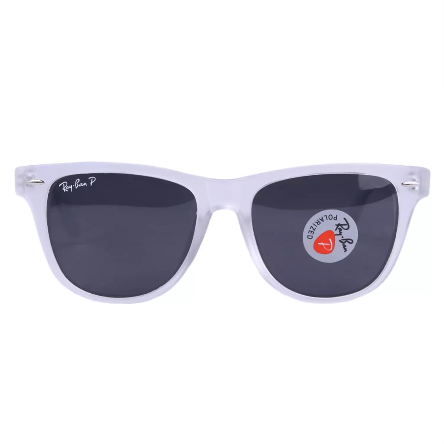 عینک آفتابی ری بن فریم سفید شفاف پلاریزه RB 2140-M/6