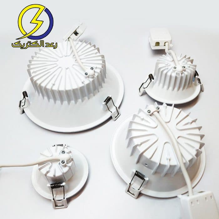 چراغ دانلایت توکار آریانا کامفورت 14 وات دهنه 15 سانتی متری مازی نور — تصویر ۶