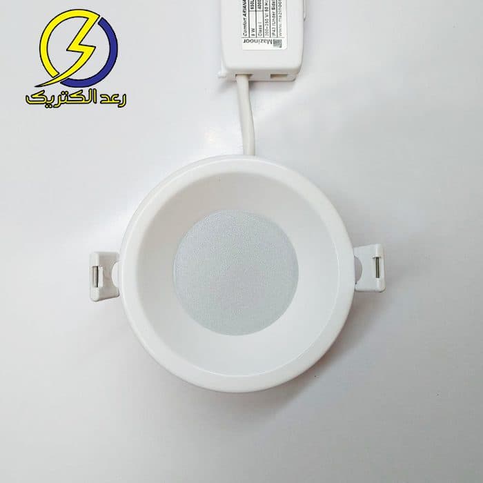 چراغ دانلایت توکار آریانا کامفورت 9 وات دهنه 10 سانتی متری مازی نور