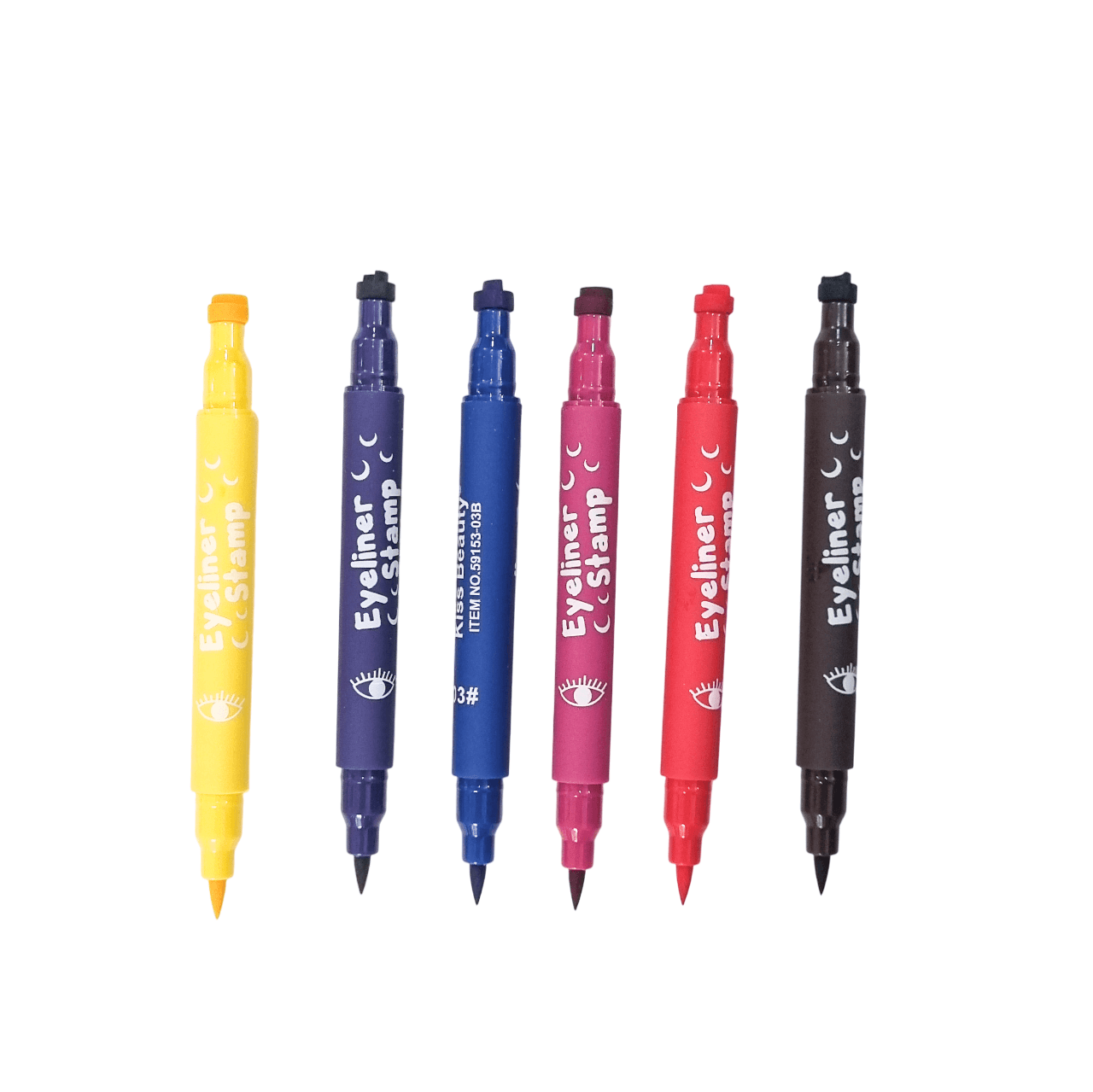 خط چشم رنگی ماژیکی دوطرفه طرح ماه مناسب خط چشم های فانتزی | Colorful Stamp Eyeliner Pen