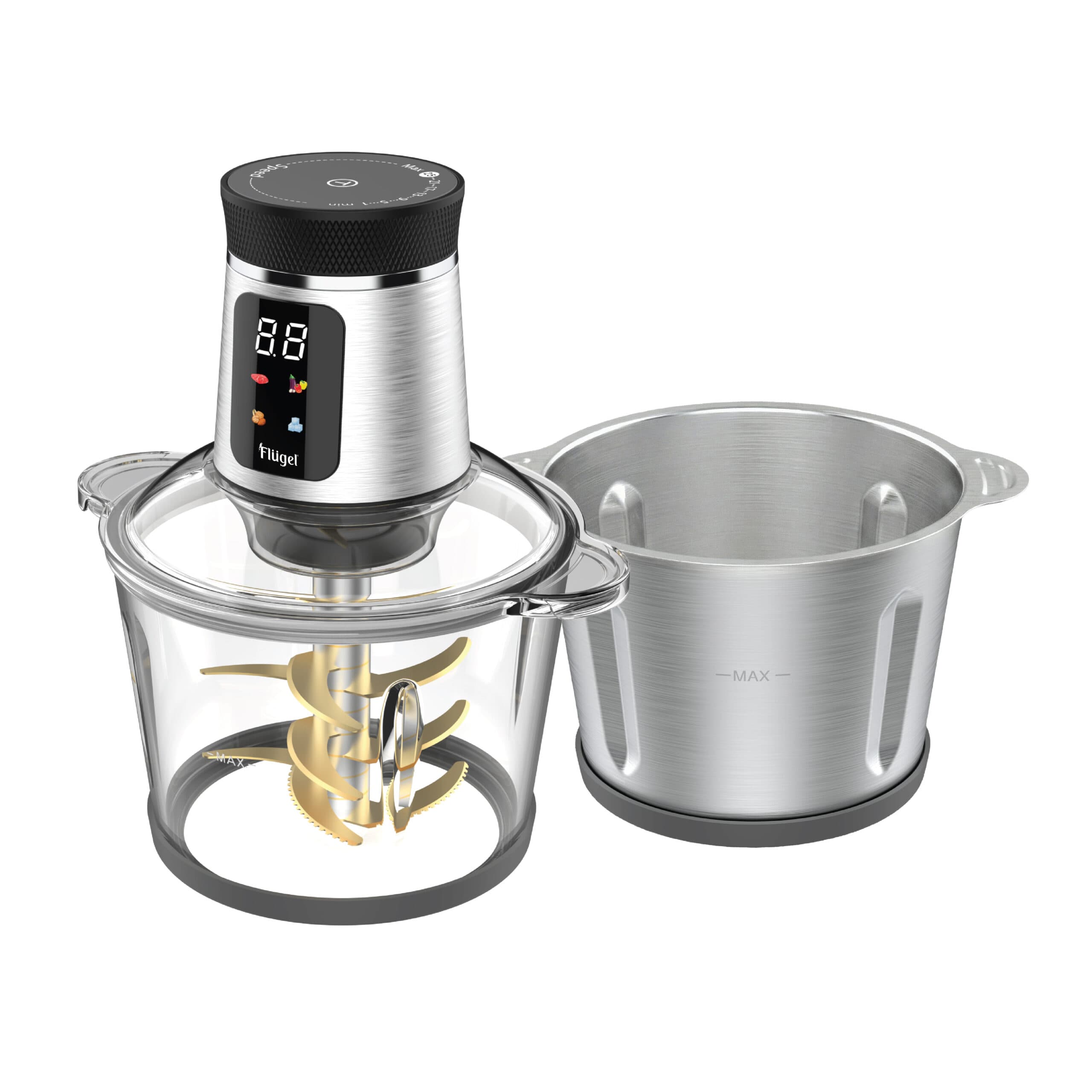 خردکن 3 لیتری دو کاسه دیجیتالی 4 کاره فلوگل مدل EC050-6237
