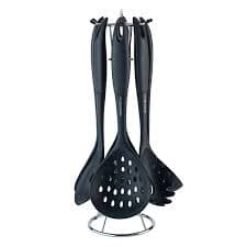 ست کفگیر ملاقه سیلیکونی مشکی عرشیا مدل UL135-3005