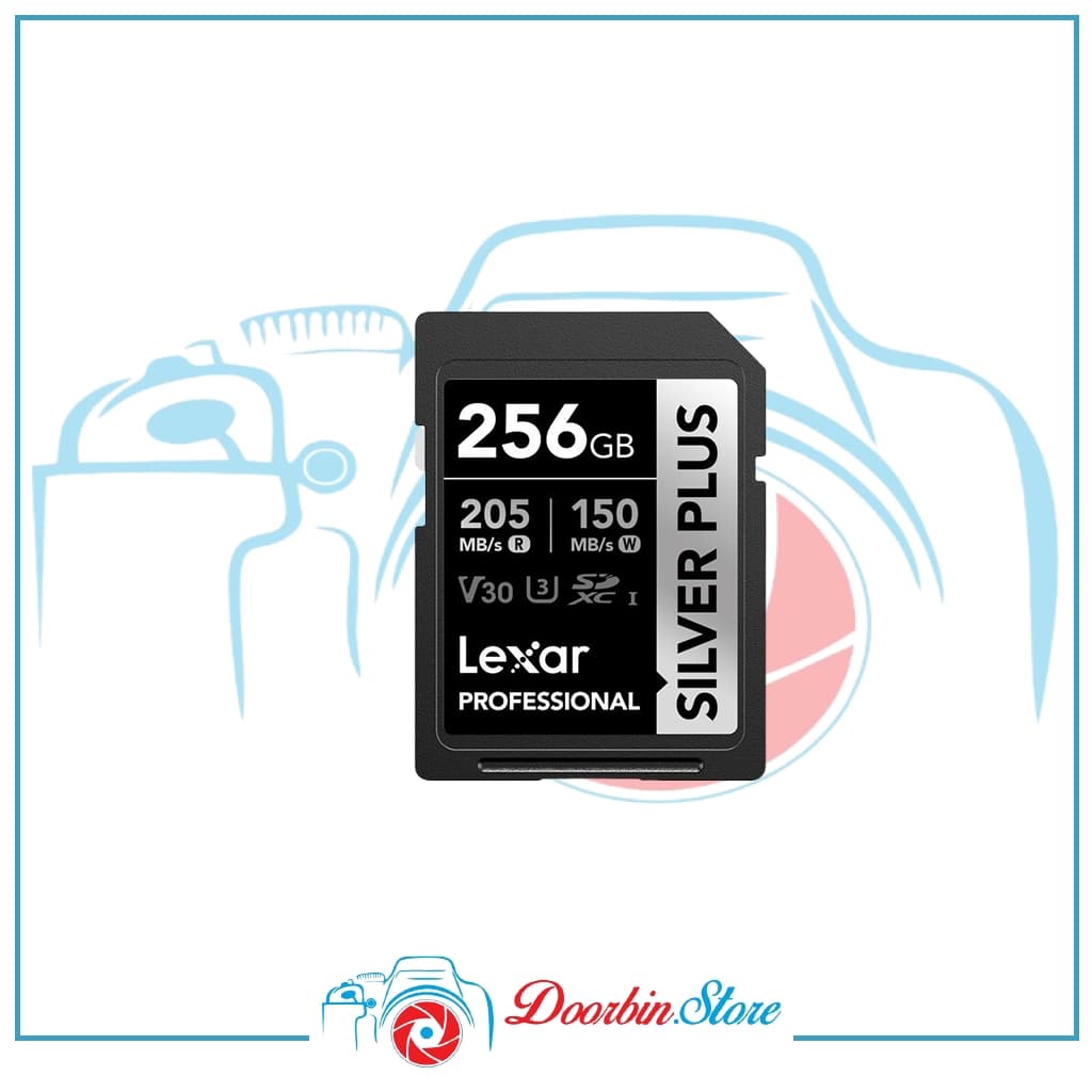 کارت حافظه SDXC لکسار مدل SILVER PLUS کلاس 10 استاندارد ظرفیت 256 گیگابایت سرعت 205MBps