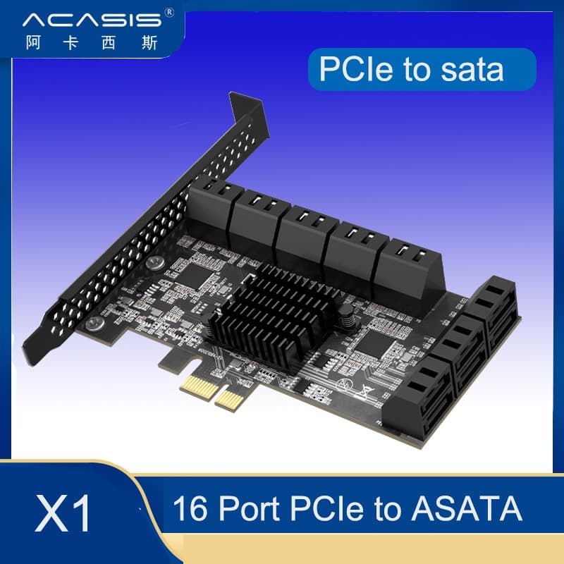 کارت تبدیل 16 ساتا به pci ACASIS