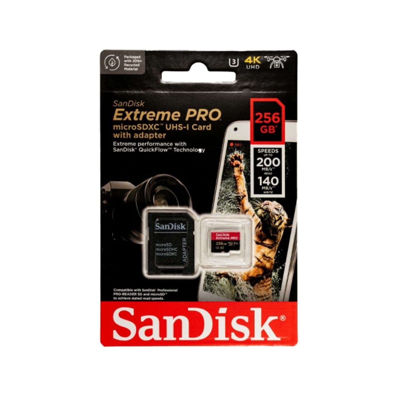 کارت حافظه 256 گیگابایتی سرعت 200 سندیسک MicroSD Extreme Pro SanDisk