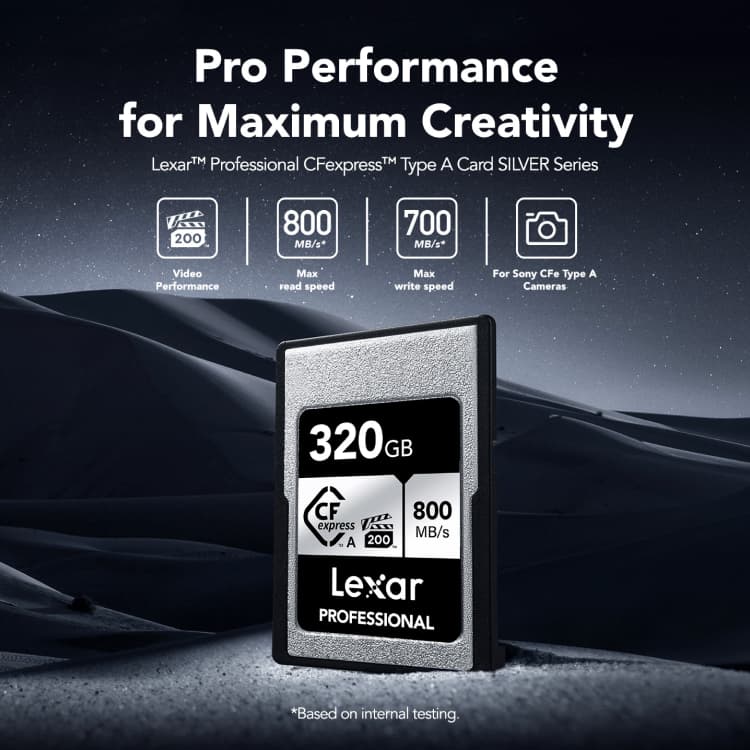 کارت حافظه Lexar CF Express Type A Silver Series 320 GB — تصویر ۳