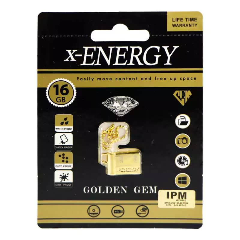 فلش 16 گیگ USB2.0 ایکس-انرژی X-Energy Golden GEM — تصویر ۵