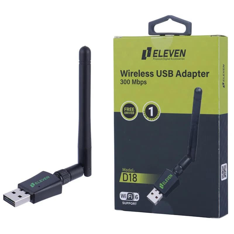 کارت شبکه بی سیم آنتن دار Eleven D18 300Mbps — تصویر ۱۰