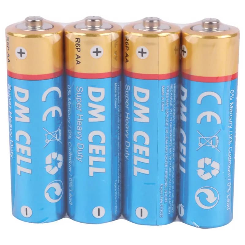 باتری چهارتایی قلمی DM Cell Super Heavy Duty R6P UM3 1.5V AA — تصویر ۲