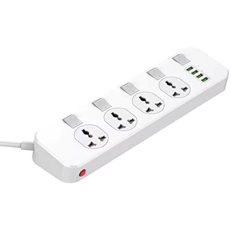 چند راهی 4 خانه برق ارت دار LDNIO SC4408 با کابل 2 متری + شارژر USB — تصویر ۹