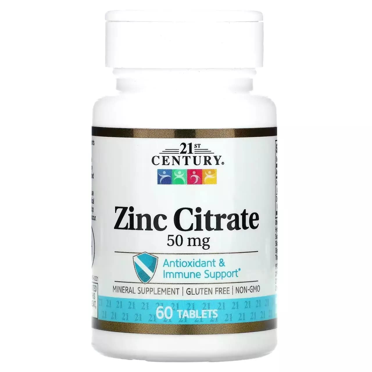 زینک سیترات سنتری 50 میلی گرم 60 عدد 21st Century Zinc Citrate — تصویر ۳
