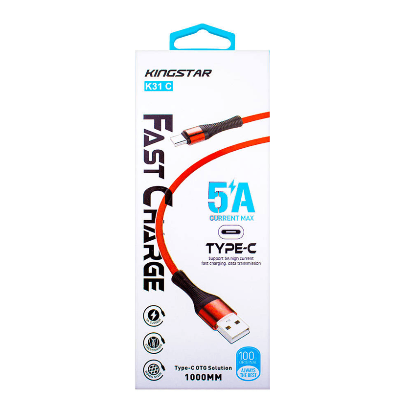 کابل تبدیل USB به USB-C کینگ استار مدل K31 C طول 1 متر — تصویر ۵