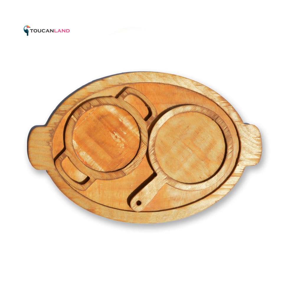 ست سینی صبحانه خوری چوبی