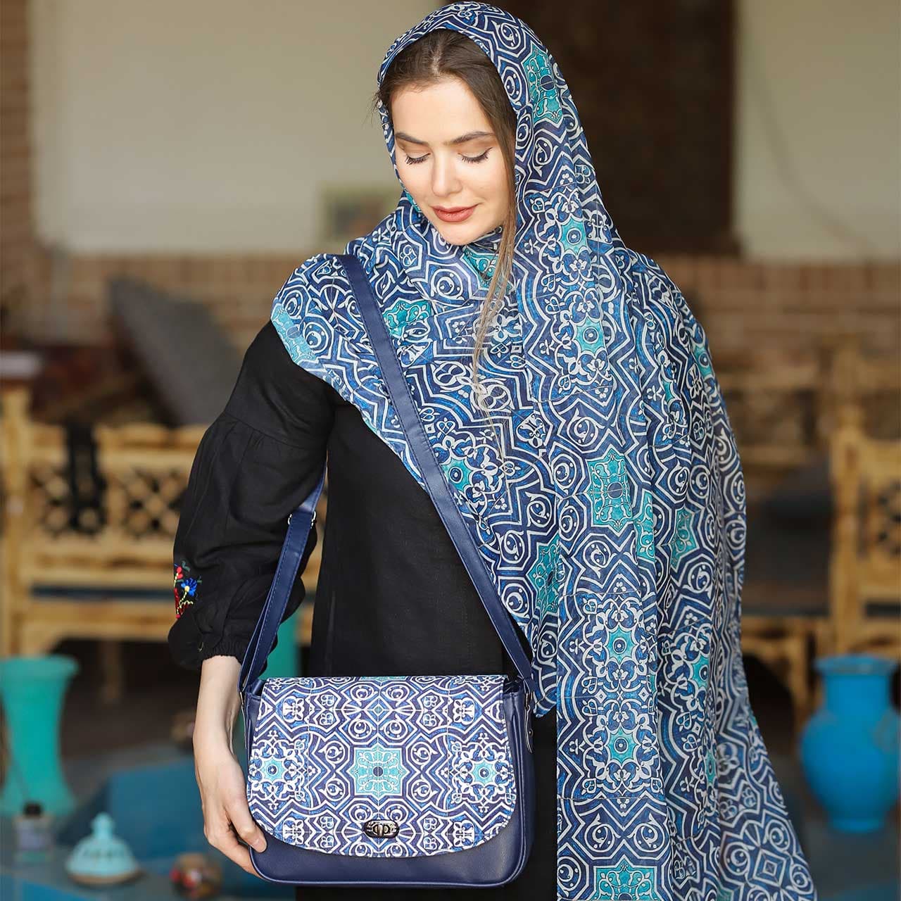 ست کیف و شال زنانه پرستو کد 01