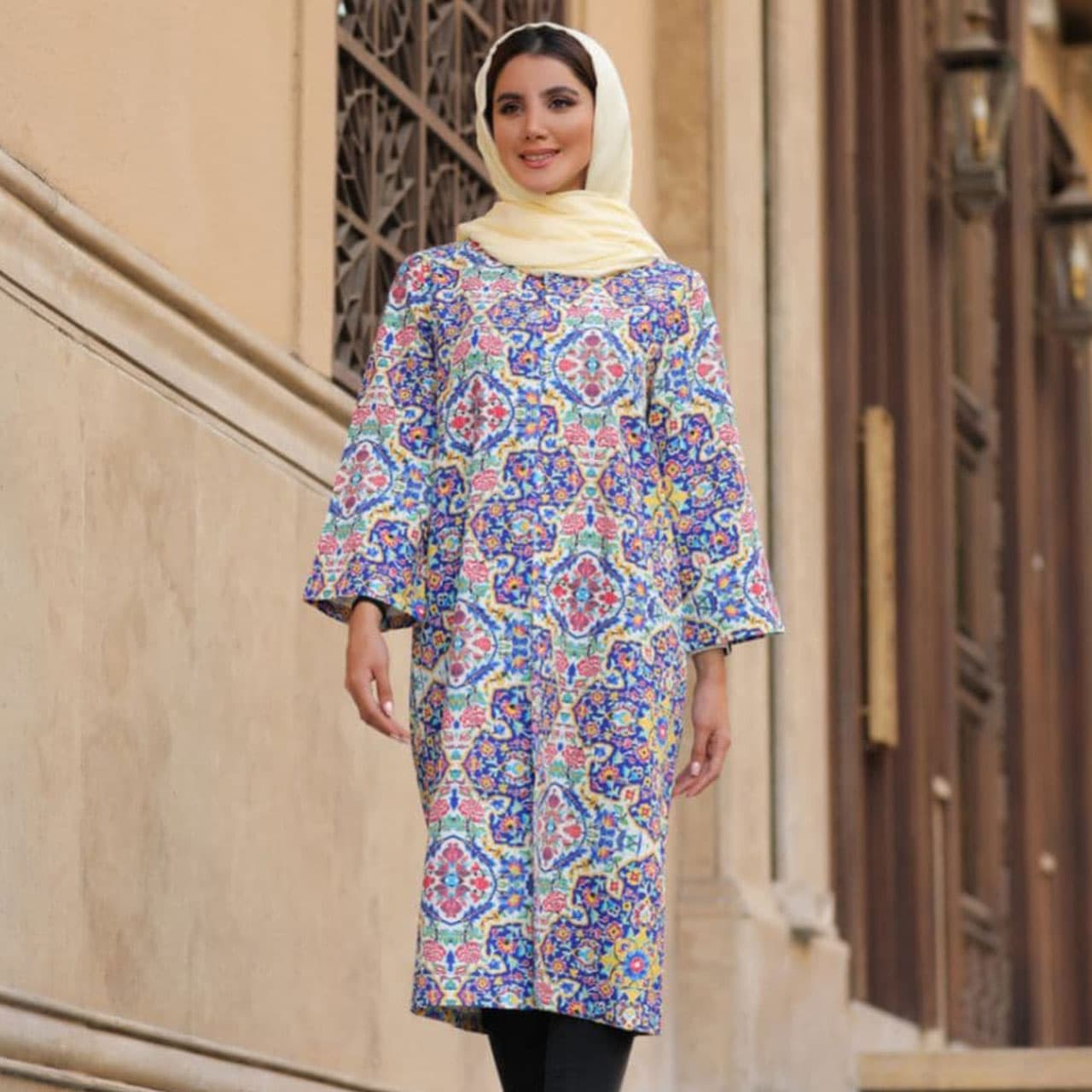 مانتو زنانه پارسی مدل کاشی ارغوان
