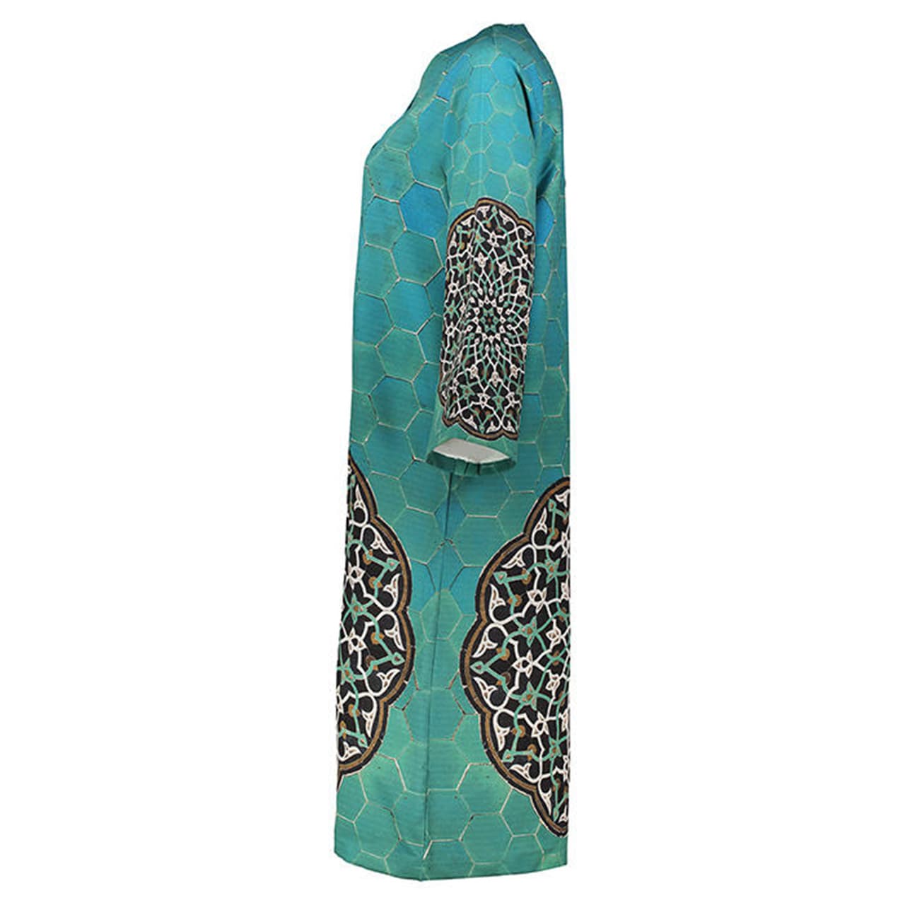 مانتو زنانه پارسی مدل کاشی فیروزه — تصویر ۱۰