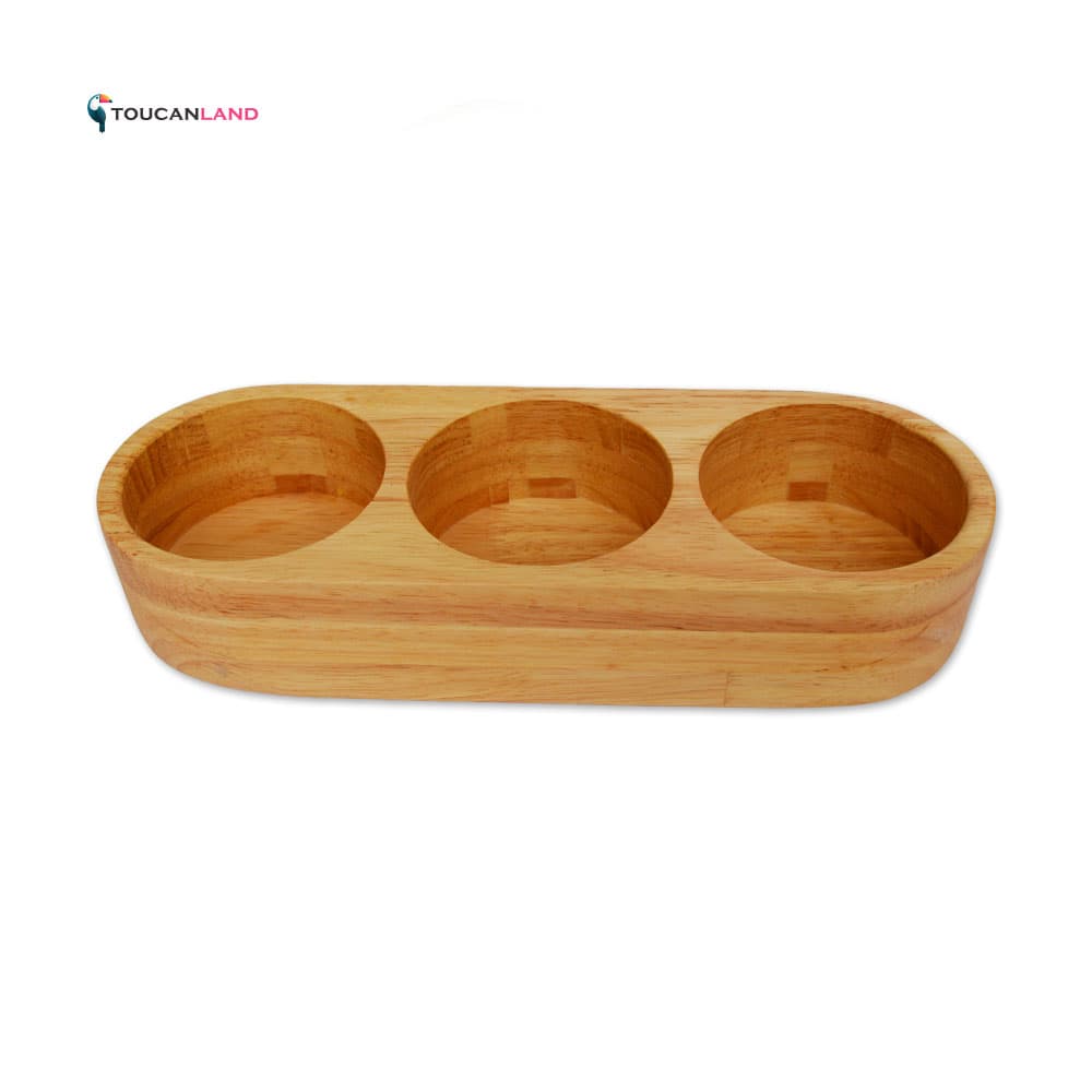 شکلات خوری گرد 3 خانه چوبی رابر