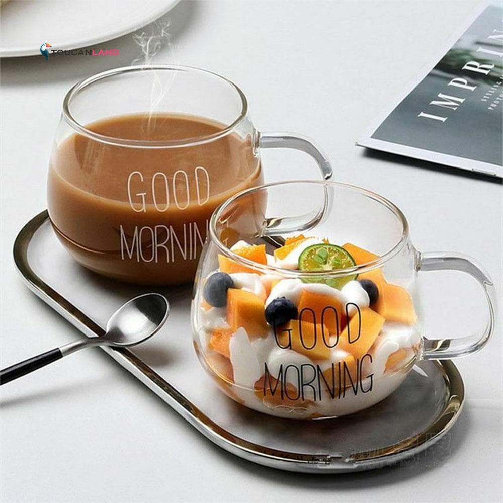 لیوان پیرکس تپل GOOD MORNING — تصویر ۸