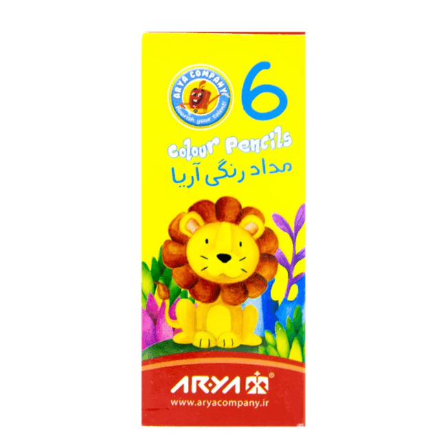 مداد رنگی 6 رنگ آریا مدل 3071 کد 145004